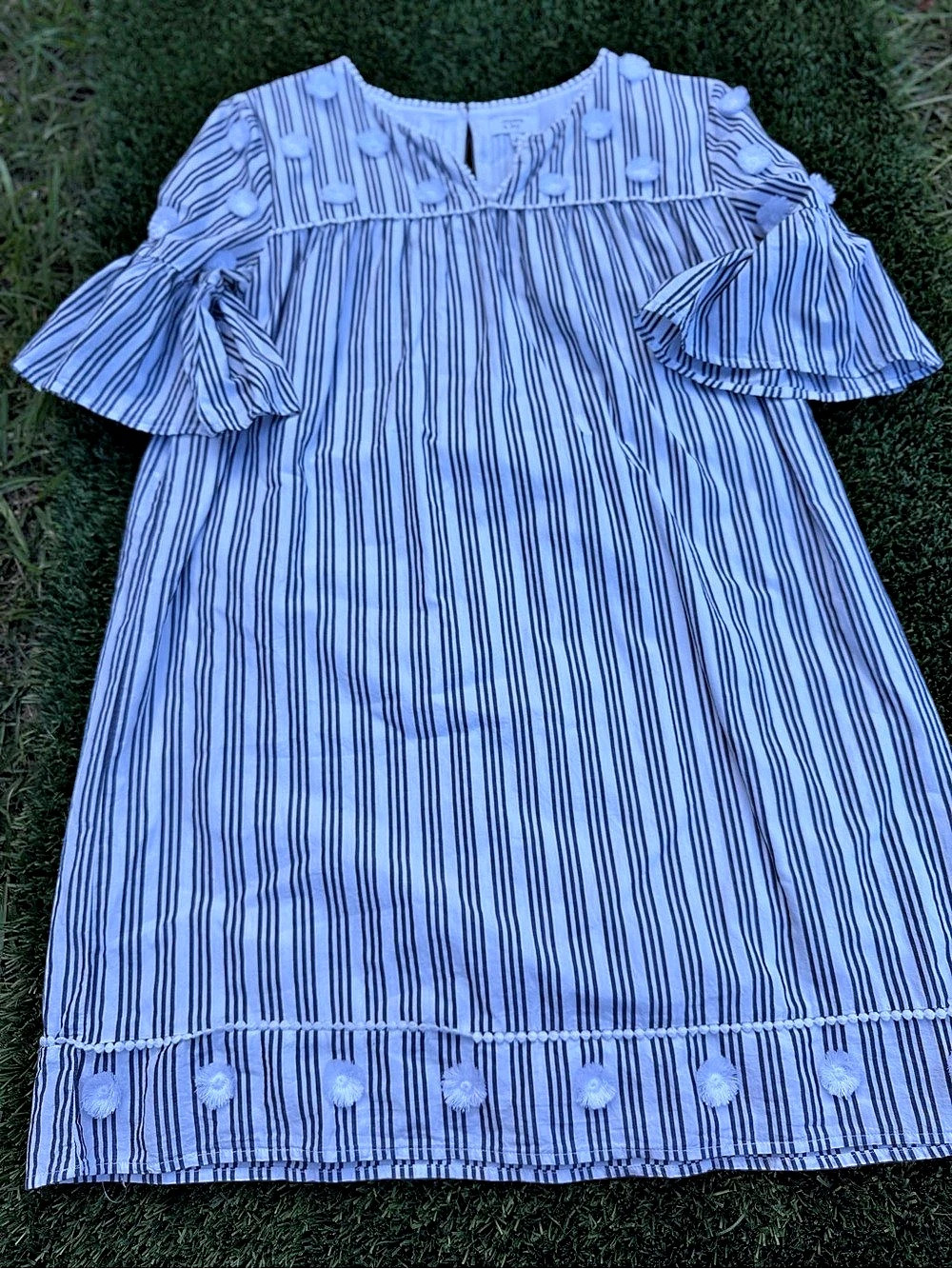 crown & ivy women’s Striped Dress in Blue & White Size Small